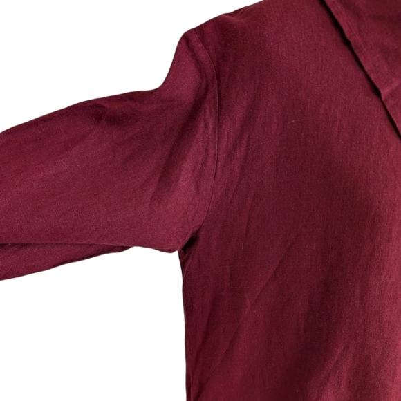 Kaliyana Zipper Top Brick Roma Rust Red Linen Blend Tunic Witchy Y2K Women S/M - Picture 5 of 13